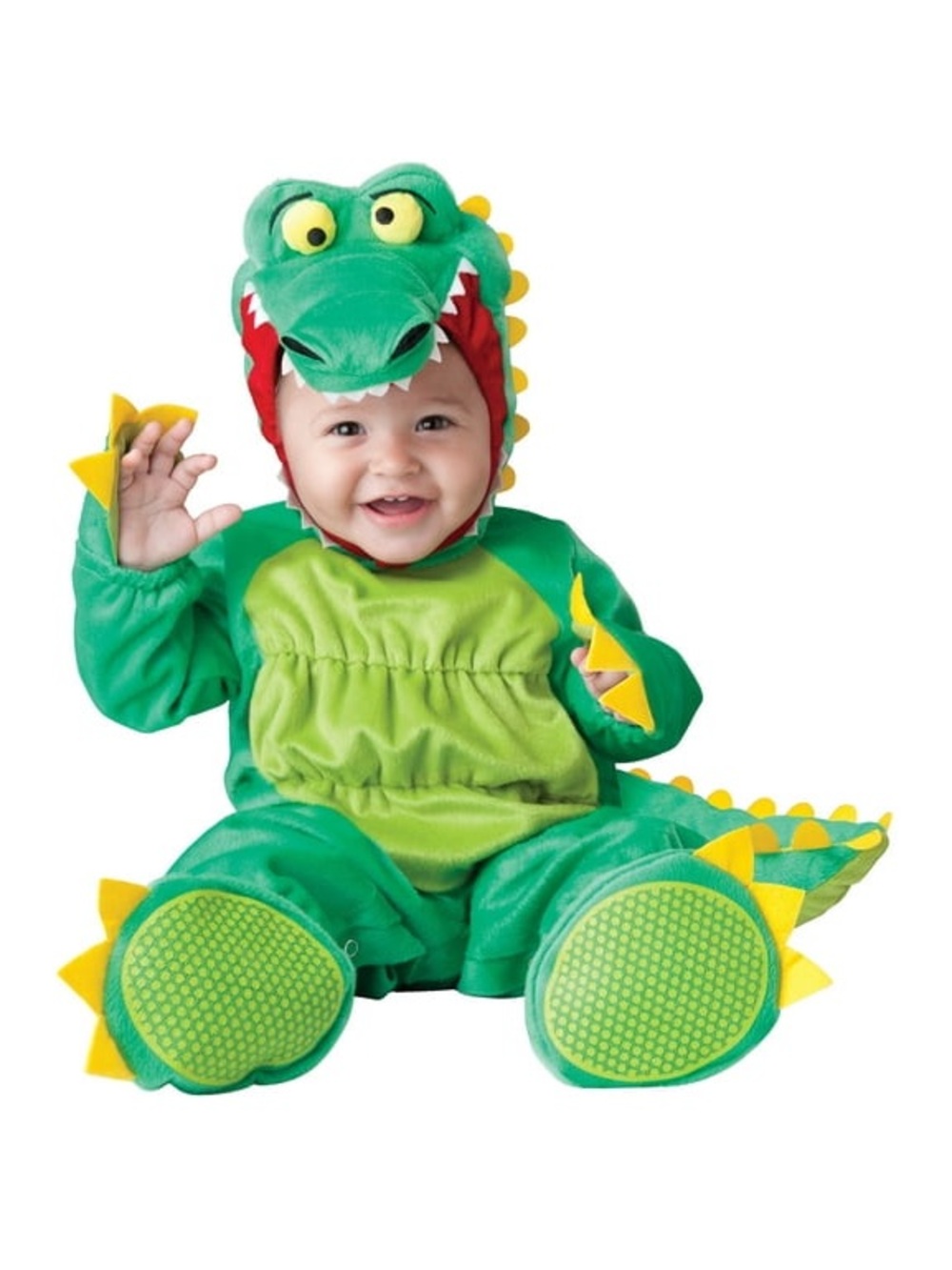 Baby Alligator Costume 12-18 Months Goofy Gator Halloween Jumpsuit Hood Booties